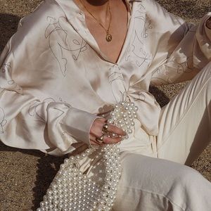 OhSevenDays Friday Augusto Vegan Silk Blouse